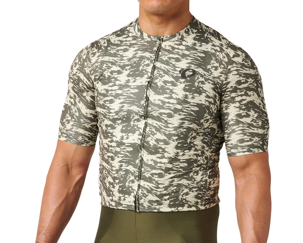 Pearl iZUMi Attack Short Sleeve Jersey (Deep Lichen Green Waverock) (L)